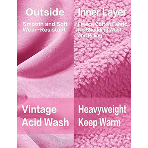 Sudadera con Capucha Personalizada ODM Rosa con Logotipo Frontal, Sudadera de Felpa de Algodón Premium para Hombre y Mujer, Ecológica, Informal, de Invierno, 370g, Resistente al Viento - Product Image 4