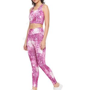 Ensemble de yoga 2 pièces moderne et écologique à taille haute avec tissu confortable et respirant - Product Image 2