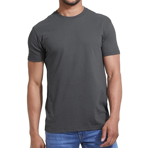 Camiseta Deportiva Larga Informal de Algodón para Hombre, Cuello Redondo, Manga Corta, Ecológica, de Primera Calidad, Jersey de Algodón, Cuello Redondo - Product Image 2