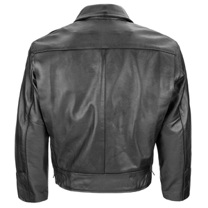 Veste en cuir de vache véritable pour homme, noire, marque personnalisée, style motard vintage, coupe-vent, imperméable, écologique - Product Image 3