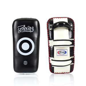 Nouveaux pads de frappe incurvés Fairtex Noir & Or Standard en cuir véritable pour entraînement adulte MMA Muay Thai, cibles de frappe - Product Image 6