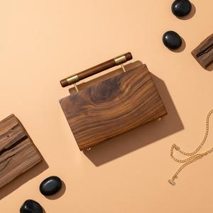 Bolso de mano de madera artesanal india, color y diseño personalizables, ecológico, multifuncional, para mujer - Product Image 5