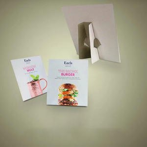 Modern PVC Counter Table <b>Card</b> Retail Menu Display Stand with Convenient Eco-Friendly Design for Restaurant Promotion Advertising - Product Image 1