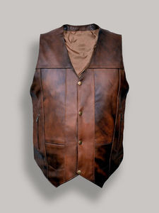 Maillot de motocross personnalisé en cuir sans manches respirant unisexe, article promotionnel pour club moto - Product Image 3