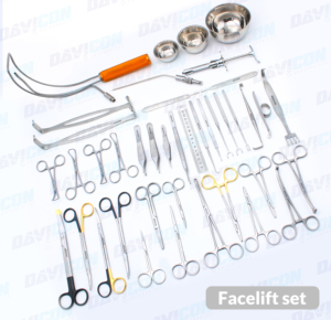 Ensemble d'instruments manuels de lifting facial en acier inoxydable de qualité supérieure, kit de chirurgie plastique et de rhytidothérapie professionnel, certifié CE - Product Image 4