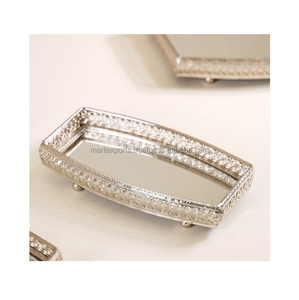 Bandeja DE SERVICIO DE Metal de lujo hecha a mano, plato redondo elegante para el hogar, cocina, comedor, granja, sala de estar, uso decorativo - Product Image 5