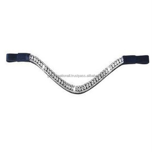 Bandas para cejas de caballo, de cuero acolchado, de color azul claro y azul, con forma de poni - Product Image 1