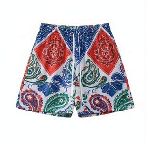 Shorts de Baño para Hombre con Estampado Geométrico, Secado Rápido, Cordón Ajustable, Casuales, 100% Poliéster, Cintura Media - Product Image 6
