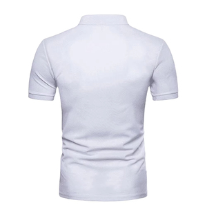 Polo à manches courtes pour homme, coupe ajustée, motif géométrique bicolore, tissu tricoté, style décontracté, nouvelle arrivée, vêtements décontractés pour homme - Product Image 4