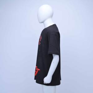 เสื้อยืดลำลองสีดำพิมพ์ลายกุหลาบผ้าฝ้ายพรีเมียมสำหรับผู้ชายคุณภาพสูงขายส่งพร้อมโลโก้สั่งทำจากผู้ผลิตเสื้อผ้าสตรีทแวร์ - Product Image 4