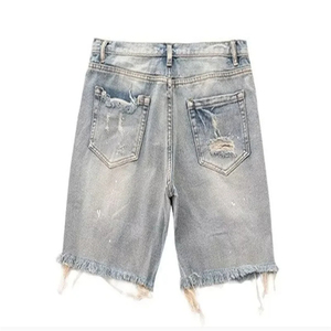 Wholesale High Designer Men's <b>Jean</b> Pants Knee Length Straight <b>Jeans</b> Shorts Men Denim Short Casual Denim Shorts Distressed - Product Image 6