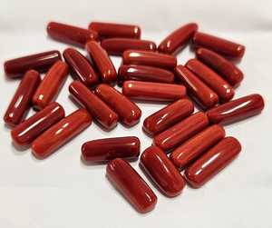 Coral rouge naturel italien en forme de capsule, pierre précieuse de qualité supérieure, pierre précieuse en vrac pour la création de bijoux - Product Image 3