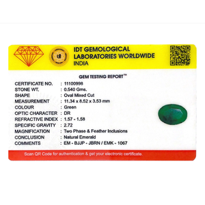 Certified Natural Emerald 2.7 Carat Loose Gemstone Faceted Emerald Cut for Fine Jewelry - Product Image 4