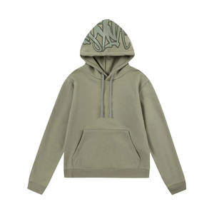 Sweat à capuche personnalisé pour homme en molleton de coton, style streetwear, avec poche kangourou et imprimé graphique, vente en gros OEM - Product Image 4