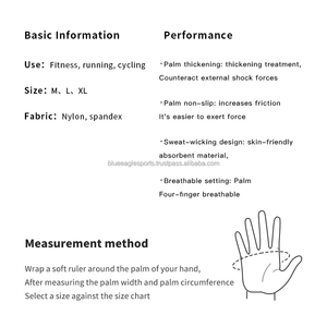ถุงมือออกกำลังกายแบบไม่มีนิ้วสำหรับยกน้ำหนักถุงมือออกกำลังกายสำหรับทุกเพศ - Product Image 4