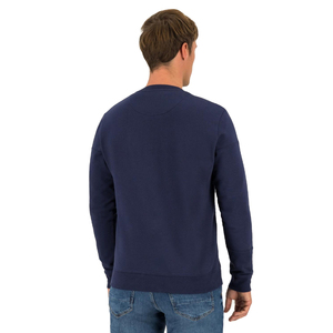 Sweat-shirt d'hiver thermique uni à col rond en molleton polyester/coton unisexe de haute qualité en gros - Product Image 3