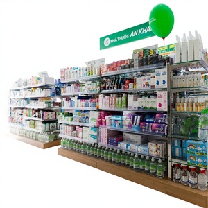 Estanterías de Vidrio de Doble Cara, Exhibidores Resistentes para Supermercados, Estanterías para Tiendas Minoristas, Servicio OEM Personalizado ADONG A08 - Product Image 1
