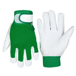 Gants de travail de sécurité pour la maintenance des véhicules, en cuir/polyester, antidérapants, durables, respirants, avec poignets élastiques, industriels - Product Image 3