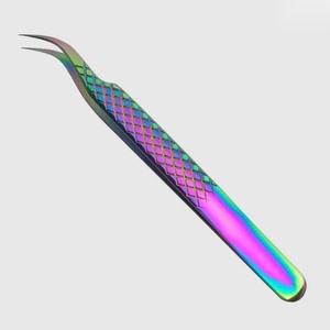 Pince à épiler de précision en acier inoxydable 135 mm à pointe lisse pour l'application d'extensions de cils - Product Image 5