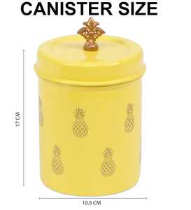 High Quality <b>Glass</b> Metal Kitchen Container <b>Storage</b> Jar Metal Canisters for Kitchen or Table Decoration - Product Image 5