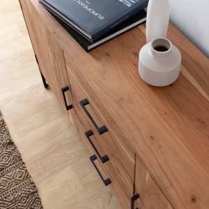 Aparador Vandana Prime Aureo de madera de acacia y metal - Product Image 3