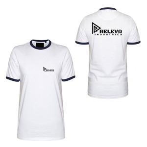 เสื้อยืดแขนสั้นลำลองผู้ชายทรงปกติ 100% ผ้าฝ้าย ปักโลโก้ด้านหน้า ยี่ห้อ Relevo Industry - Product Image 1