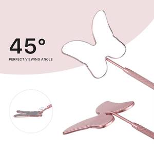 Pinzas de Metal Color Oro Rosa para Extensión de Pestañas, Herramienta de Belleza - Product Image 2