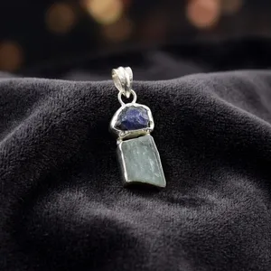 925 Sterling Silver Tanzanite Pendant Handmade Natural Gemstone Jewelry Vintage Bohemia Style Unisex Fashion Jewelry Gift - Product Image 4