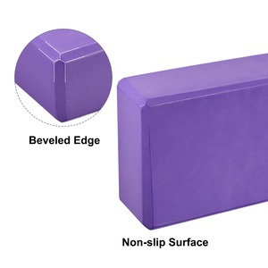 Bloc de yoga violet en mousse EVA haute densité, taille standard, ajustement universel, design simple - Product Image 6