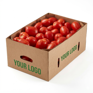 Eco Friendly 2mm Corrugated <b>Paper</b> Box with Handles - <b>Biodegradable</b> Flexographic Printed Takeout Takeaway Food Delivery Packaging - Product Image 3