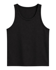 Custom Solid Black <b>Men</b> Tank Top Cotton Sleeveless Vest O Neck Summer Gym Workout Casual Plain <b>Singlet</b> OEM Manufacturer Supplier - Product Image 1