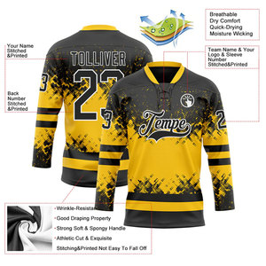 Custom <b>Ice</b> Hockey Jersey Team Uniform Manufacturer Sublimation OEM Sample Production Durable Fabric Elastic Printing - Product Image 2