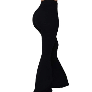 Pantalon évasé décontracté pour femme, taille élastique, respirant, avec logo personnalisé de haute qualité - Product Image 5