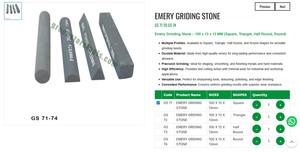 Juego de piedras de esmeril para joyería, piedras de esmeril cuadradas, triangulares, semicirculares y redondas para acabado de metales |   N.º de artículo GS-71 - Product Image 3