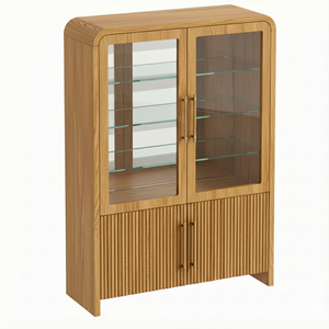 Display Cabinet Solid Wood Modern Coffee <b>Table</b> for Living Room Lounge Suite Sofa Set Living Room Furniture OEM ODM Custom Indoor - Product Image 2