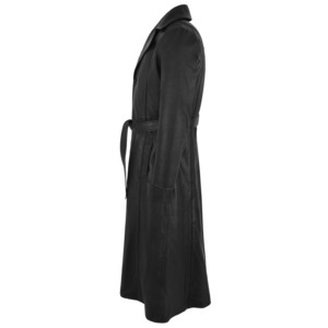 Gabardina Personalizada Inspirada en la Película BLADE, 100% Cuero Napa Suave Genuino, Color Negro, Largo Completo, Para Todas las Temporadas, Para Hombre - Product Image 2