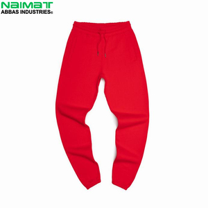 Pantalon de jogging oversize en coton épais pour homme, coupe carrée, bas ouvert, en molleton doux uni, pour l'extérieur, à superposer - Product Image 4