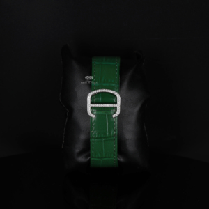 นาฬิกาข้อมือผู้ชายแบบอัตโนมัติ สายสีเขียว ตัวเรือนสแตนเลสสตีล หน้าปัดทรงสี่เหลี่ยมแบบโรมัน ประดับเพชรโมอิสซาไนต์เต็มหน้าปัด - Product Image 4