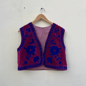 Veste en velours brodée rétro, veste d'automne et d'hiver, manteau, blazer en velours, veste unisexe, cadeau pour femme, veste de mariée - Product Image 1