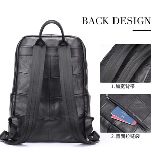 Elegant Vintage Leather <b>Backpack</b> <b>Waterproof</b> Anti-Theft Laptop Rucksack Genuine Leather Daypack LBP-0420 - Product Image 4
