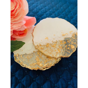 Floral Acrylic Resin Coaster Set Handmade Classic Eco-Friendly for Festive Table Decoration Colorful Home Decor Dining Parties - Product Image 2