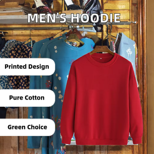 Sweat-shirt à capuche personnalisé pour homme en coton 100% - Couleur unie - Impression numérique - Collection Printemps - Product Image 2