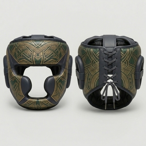 Protège-tête de boxe pour Muay Thai, Kickboxing, MMA, Karaté – Conception personnalisée, vente en gros, Trexo Sports, cuir PU écologique, OEM - Product Image 3