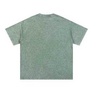 T-shirt Homme Grande Taille 100% Coton Col Rond Manches Courtes Style Rétro Streetwear Délavé à l'Acide 230g de Haute Qualité - Product Image 2