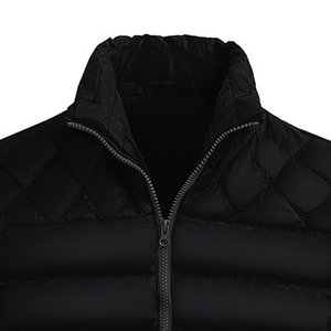 Classic Black Mens <b>Puffer</b> <b>Jacket</b> with Quilted Shoulder Design Insulated Winter Coat Mens Casual Stand Collar <b>Jacket</b> Fashionable - Product Image 4