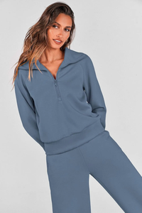 Survêtements décontractés pour femmes, coupe régulière, pull-over, 100% coton, hiver, fabrication de haute qualité, écologiques, taille personnalisée - Product Image 3