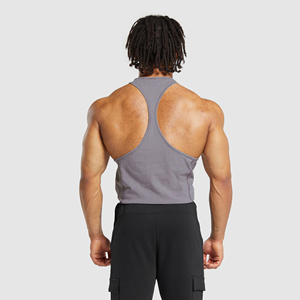 Custom Design Your Own Stringer <b>Mens</b> Mid-Weight Washed French Terry Fleece Cut Off Muscle Fitness Clothing Tank Top - Product Image 4