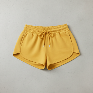 Women's Basic Solid Shorts Minimal Design <b>Elastic</b> Waist Everyday Wear Casual Shorts OEM Wholesale Supplier - Product Image 4