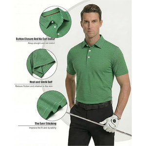 Polo en polyester pour homme, vêtements de golf performants, fournisseur personnalisé, vente en gros aux États-Unis - Product Image 3