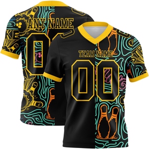 เสื้อฟุตบอลแท้ลาย 3 มิติ สีดำเหลือง แบบสั่งทำจากโรงงาน OMMIZ INDUSTRY ขายส่งโดยตรง - Product Image 1